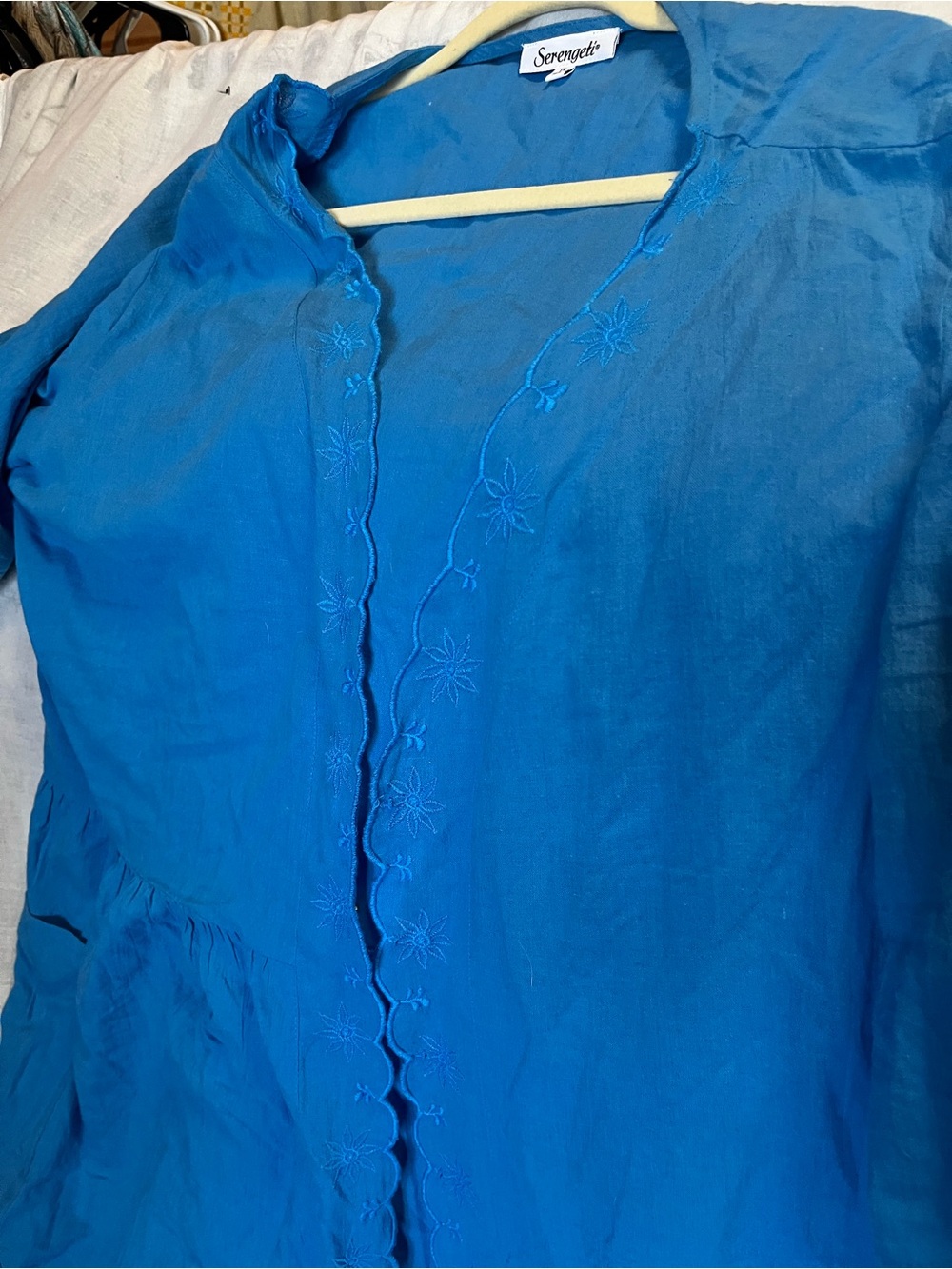Serengeti Vibrant Blue Tunic Top - Picture 2 of 3